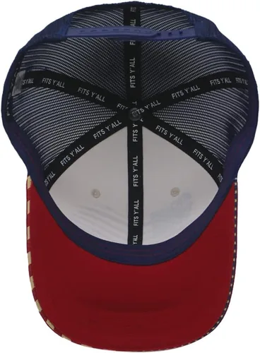 Vista 8 de Fits Y'all USA Flag Americana Structured Trucker Hat for Unisex and 3XL Oversize