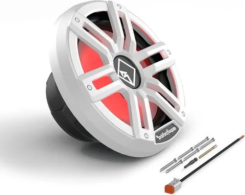 Vista 6 de Rockford Fosgate M2D2-12I Color Optix 12" Subwoofer marino - Blanco Baffle, caja no requerida, DVC de 2 ohmios, rejillas deportivas e inoxidables