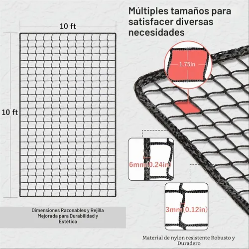 Vista 2 de Storgem Baseball Softball Backstop Net, Heavy Duty Sports Barrier Netting