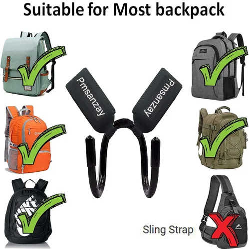 Vista 4 de Pmsanzay Gancho de cubierta, soporte profesional para monopatín, longboard y monopatín eléctrico Universalmente compatible con cualquier mochila