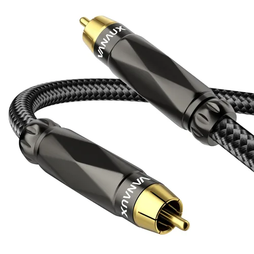 Vista 12 de VANAUX Cable RCA Y Splitter de 1 macho a 2 hembras, cable RCA/Phono, cable de extensión de audio coaxial y video, adaptador chapado en oro