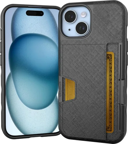 Vista 75 de Smartish Funda tipo cartera para iPhone 11 Pro - Wallet Slayer Vol. 2 [soporte protector delgado] tarjetero (seda) - Black Tie Affair