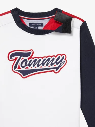 Vista 3 de Tommy Hilfiger Sudadera adaptativa para niño con cierre de velcro en los hombros