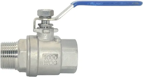Vista 3 de DAN SPEED Válvula de bola de puerto completo S304 de acero inoxidable 304 resistente para agua, aceite y gas, 1000WOG (1 pulgada)