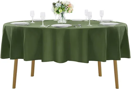 Vista 8 de Mantel rectangular de tela de poliéster lavable de 60 x 120 pulgadas, para decoración de bodas, fiestas, comedores, banquetes