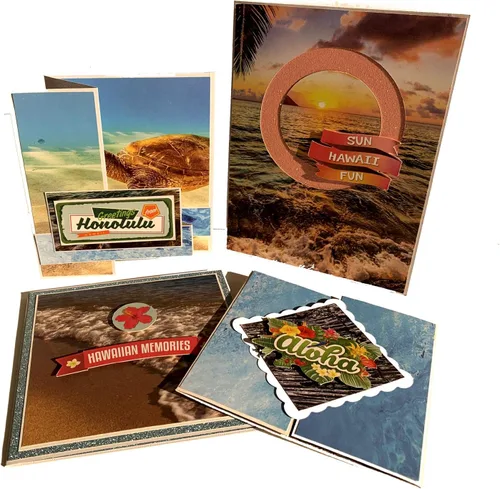 Vista 3 de Reminisce Hawaii Scrapbook Collection Kit de manualidades de papel, paleta multicolor, 12 x 12 pulgadas