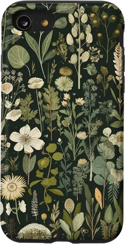 Vista 18 de Olive Green Boho Botanical Wildflowers Funda para iPhone 17