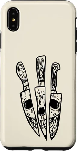 Vista 11 de Skull Reflected on Kitchen Knives Retro Chefs Cooks Gift Case for iPhone 17