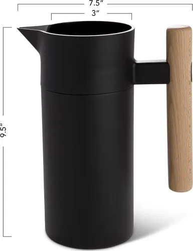 Vista 9 de Hastings Collective Jarra térmica de café de 40 onzas – Jarra aislada al vacío de doble pared de acero inoxidable – Cafetera térmica de 1 litro