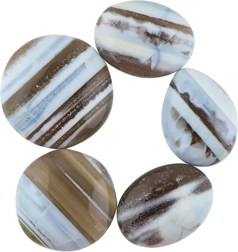 Vista 15 de 5pcs, Bulk Natural Gemstone Cabochon, Polished Flatback Stone, Wholesale Loose Cabs Supply, DIY Jewelry Making, Chakra Healing Crystal, Birthstone