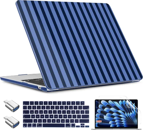 Vista 29 de TWOLSKOO Funda para MacBook Air de 15 pulgadas 2026 2025 2024 2023 lanzamiento M5 A3448 M4 A3241 M3 A3114 M2 A2941, carcasa rígida de plástico