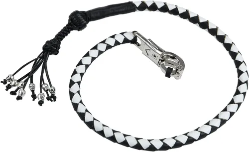 Vista 5 de Biker Whip - Látigo para motocicleta de 36 pulgadas, accesorios de manillar para motocicleta, látigos trenzados de cuero genuino para motocicletas