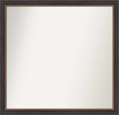 Vista 120 de Amanti Art Espejo de baño negro para sobre el fregadero, 23 x 23 pulgadas, espejo cuadrado negro Ashton, marco de madera tradicional mediano, se