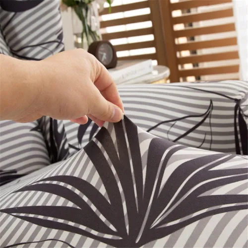 Vista 4 de Fundas para silla Wingback, 2 piezas, estilo americano, fundas elásticas para sillón de ala con parte inferior elástica, protector de muebles