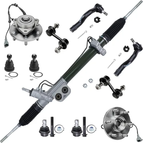 Vista 32 de Detroit Axle - Kit de suspensión delantera 4WD para Nissan Frontier Pathfinder Xterra, 2 cubos de rodamientos de ruedas, 2 brazos de control