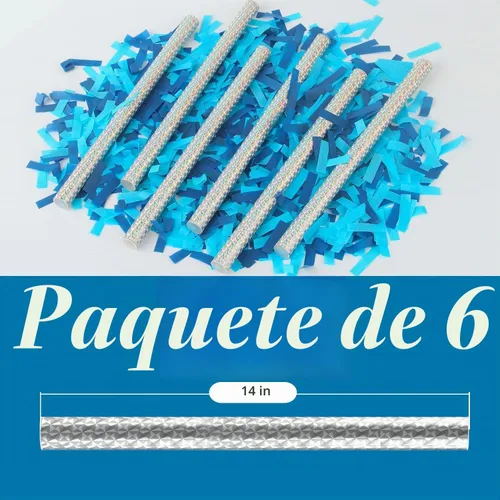 Vista 8 de BATTIFE It's a Boy, palitos de confeti para revelación de género, varitas Azul