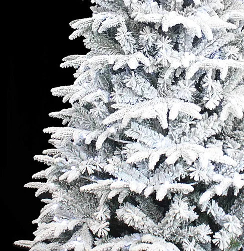 Vista 2 de Árbol de Navidad artificial delgado de abeto nevado de 5 pies (5 pies sin iluminar)