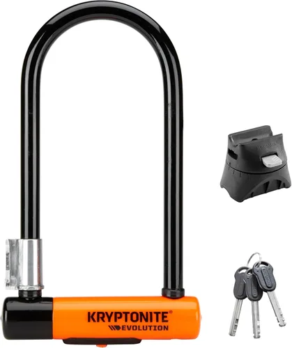 Vista 7 de Kryptonite Evolution Lite Mini-6 Candado para Bicicleta en U, Candado Antirrobo Ligero para Bicicleta en U, grillete de acero de 11 mm con llaves