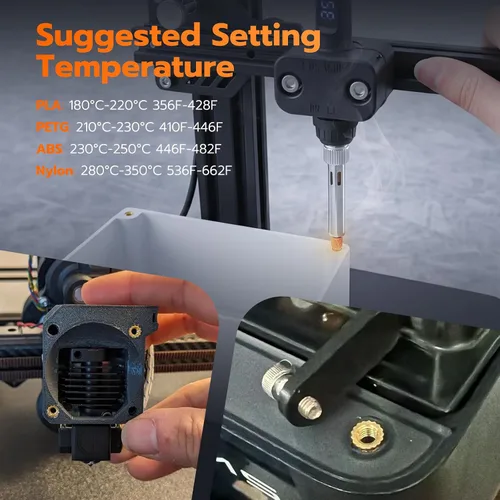 Vista 6 de Máquina de Prensado de Calor Vertical 3DZWMAN, Herramienta de Inserción de Conjunto de Calor, Insertos de Latón para Impresión 3D, Punta