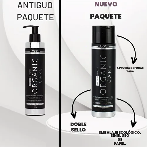 Vista 9 de Complejo de tratamiento de queratina brasileña - Cosméticos orgánicos para el cuidado - 8.5 fl oz (8.5 fl oz) - Alisado del cabello