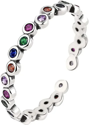 Vista 62 de Anillo de plata 925, anillos de plata ajustables para mujer, anillos de pulgar abiertos, anillos de circonio, anillos ajustables, anillos abiertos
