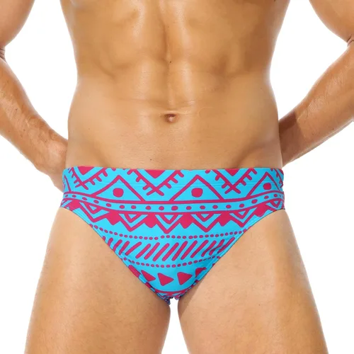Vista 15 de AIMPACT Traje de baño de secado rápido de los hombres impresos con cordón