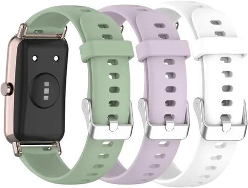 Vista 10 de Senter Banda de liberación rápida de silicona suave de 0.630 in para Huawei Watch Fit Mini Smart Watch