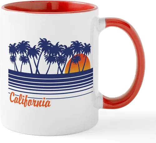 Vista 24 de CafePress Taza de café de cerámica de 11 oz (11.0 fl oz) de San Francisco Blanco - Taza San Francisco
