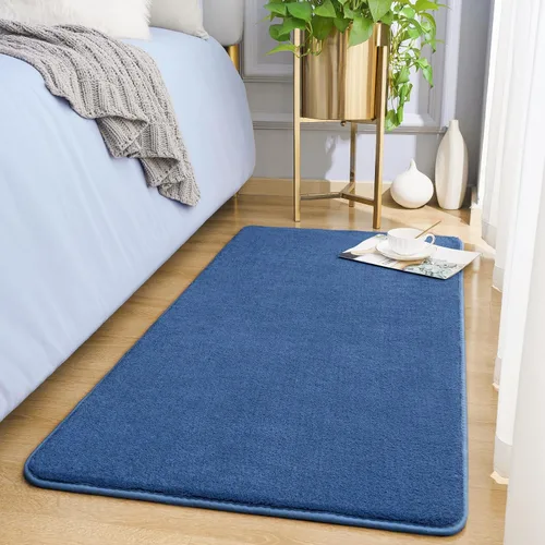 Vista 62 de Amearea Alfombra moderna lavable de 2 x 4 pies, color negro, alfombra de área pequeña para dormitorio, sala de estar, alfombra de espuma