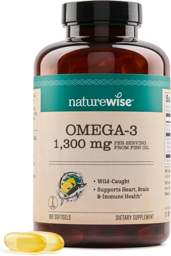 Vista 12 de NatureWise Ultra Omega 3 Aceite de Pescado 2200 mg – Equivalente a 1300 mg Omega-3 - Forma Triglicérido - Sabor a Limón - Aceite de Pescado de Aguas