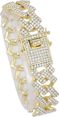 Vista 84 de Charles Raymond Bling-ed Out Ultimate Hip Hop Royalty Reloj para hombre con número romano de fácil lectura o indicadores de tiempo de diamantes