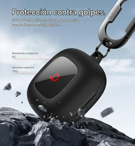Vista 4 de SURITCH Funda compatible con auriculares Beats Fit Pro, carcasa protectora de TPU que absorbe los golpes para Beats Fit Pro, estuche de carga 2021