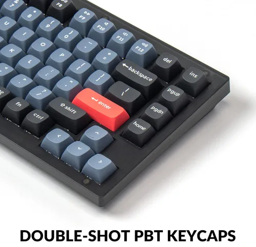 Vista 5 de Keychron Teclado mecánico personalizado V1 75 de diseño QMKVIA macro programable con teclado intercambiable en caliente K Pro Brown Switch