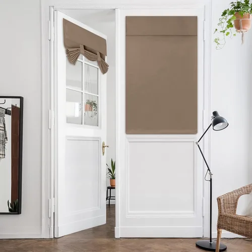 Vista 10 de HOMEIDEAS Cortinas Opacas para Aula para Puerta Principal, Cubierta de Ventana de Puerta de Aula, Persianas de Privacidad con Aislamiento Térmico