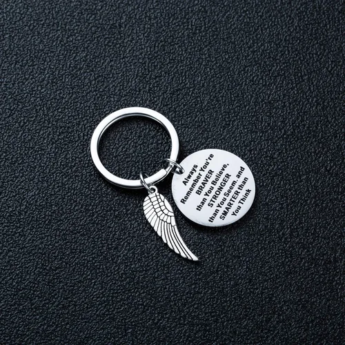 Vista 3 de SANNYRA Inspirational Gifts Keychain Stainless Steel Pendant Keychain Key Ring Gift for Women