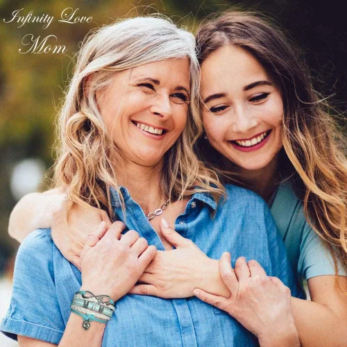 Vista 3 de Infinity Collection Mom Bracelet, New Mom Jewelry Makes The Perfect New Mom Gift(Blue & Pink Available)