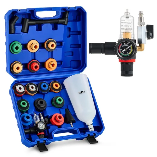 Vista 8 de OMT - Juego de embudo de aceite para motor, kit de llenado sin derrames de 2 cuartos de galón, 8 adaptadores