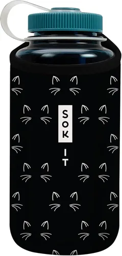Vista 31 de Sok It BotlSok Funda para botella de agua con cubierta de neopreno aislante (Floral abstracto, se ajusta a CamelBak o Nalgene de 12 onzas)