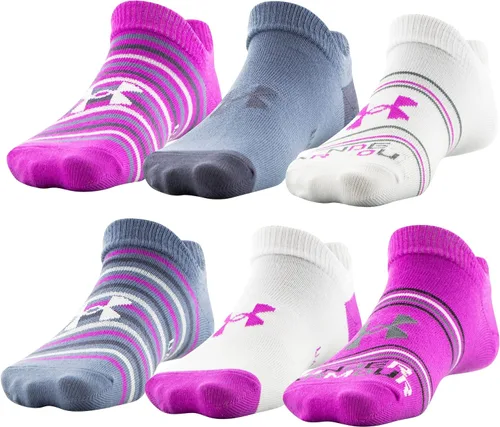 Vista 33 de Under Armour Calcetines ligeros invisibles Essential 2.0 para niños (paquete de 6)