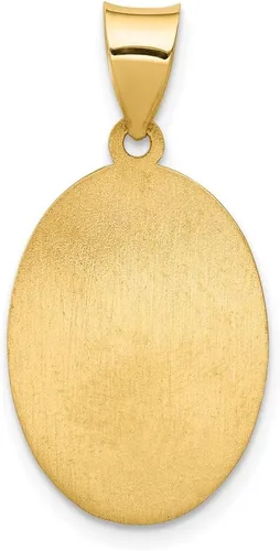 Vista 4 de Colgante hueco de medalla de San Antonio pulido y satinado de 14 quilates, 1.142in, 0.565in, estilo XR1289, Metal, no conocido