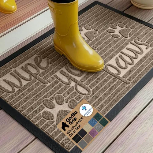 Vista 133 de Gorilla Grip - Tapete WeatherMax todo terreno 100% impermeable, caucho natural, resistente a manchas y decoloración, interior y exterior, fácil