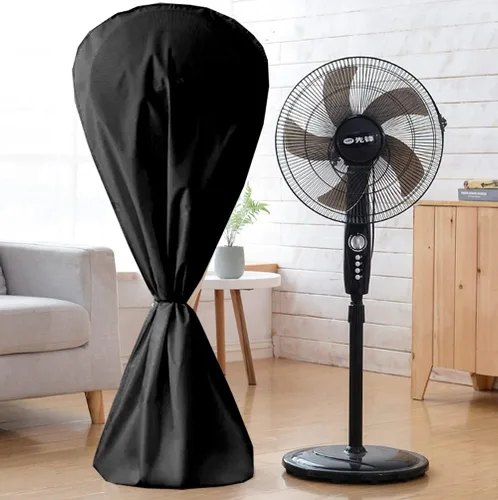 Vista 5 de SUNSURE Cubierta para ventiladores de suelo, 57 x 29 pulgadas, cubierta antipolvo, impermeable, a prueba de polvo, protección de ventiladores