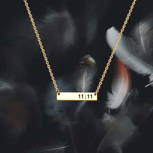 Vista 5 de Collar con números de ángel de 11 y 11 que hace un regalo de deseo para mujeres, adolescentes y niñas