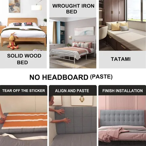 Vista 6 de Almohada de lectura con respaldo de cabecera rectangular, cojín de respaldo de cuña grande para reposo en cama, cojín extraíble para dormitorio