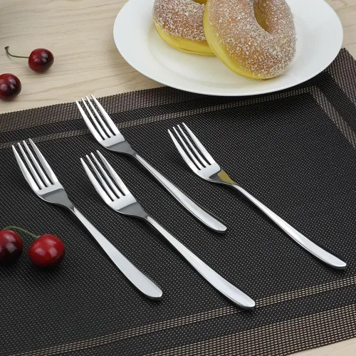Vista 5 de Kekow Tenedores de postre de 12 piezas, acero inoxidable, 7 pulgadas