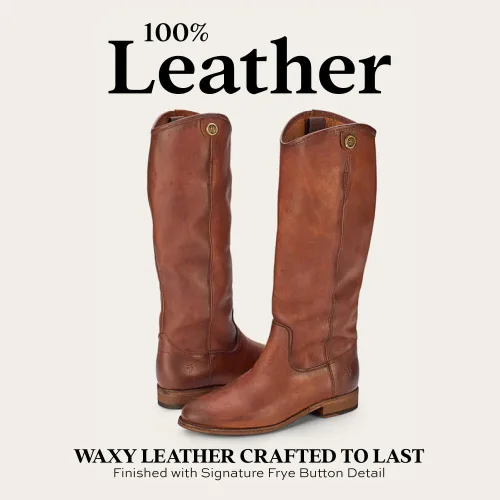 Vista 4 de Frye Melissa Button 2 - Botas altas con estilo ecuestre para mujer, hechas de cuero vintage y resistente con herrajes de metal antiguo y suela