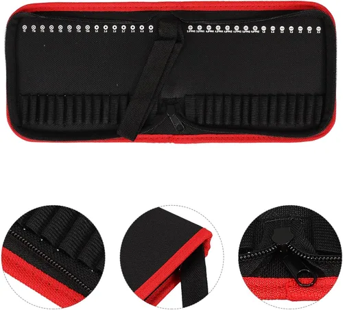 Vista 5 de VALICLUD Canvas Tool Pouch Organizer for Drill Bits and Screwdrivers Portable Storage Bag for Craftsmen DIY Garage Car and Truck Use Heavy Duty