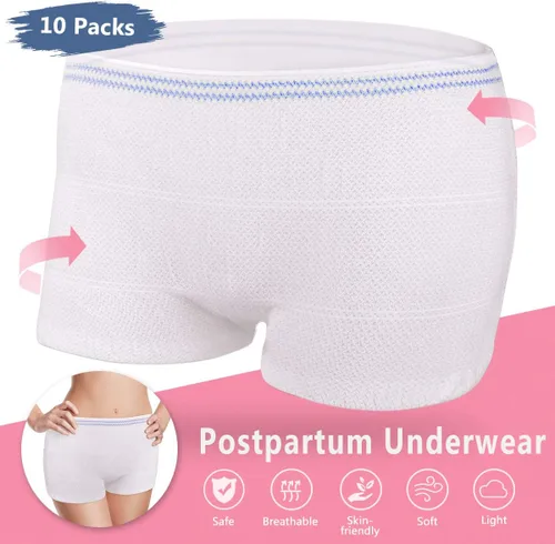 Vista 7 de Ropa interior desechable unisex para incontinencias o maternidad, M, 10 piezas, 1
