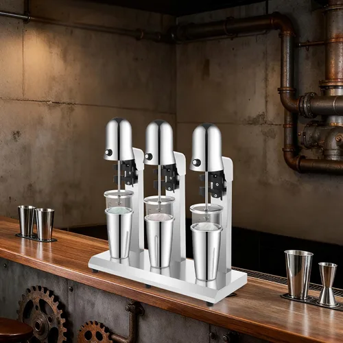 Vista 9 de Milkshake Maker - Máquina eléctrica de batido de 540 W, mezclador de bebidas, batidora, 18000 RPM, 27 onzas, uso doméstico comercial