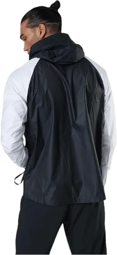 Vista 3 de Nike Windrunner - Chaqueta de correr para hombre, NaranjaAzul SeñalGris NieblaVerde Brillo